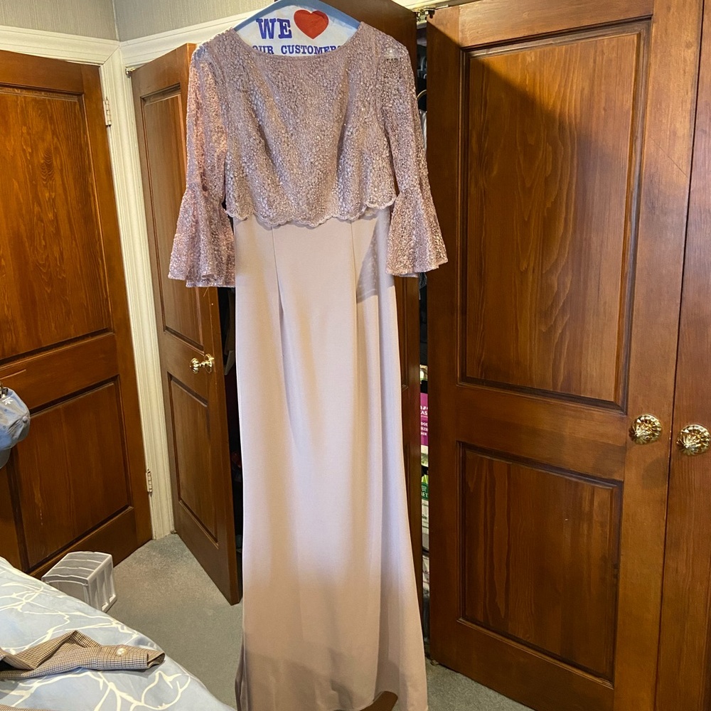 Adrianna Papell dusty rose gown